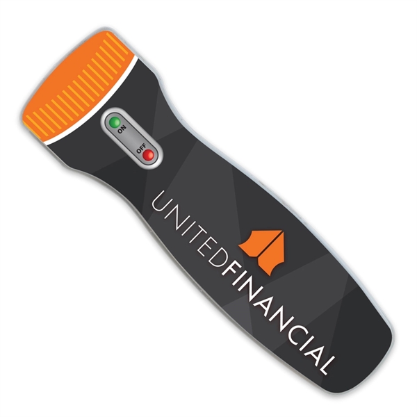 A clear, acrylic flashlight with full color plastic appliques on each... from ASI 39850 The Bentcil Company