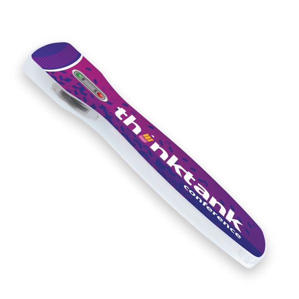 A clear, acrylic flashlight with full color plastic appliques on each... from ASI 39850 The Bentcil Company