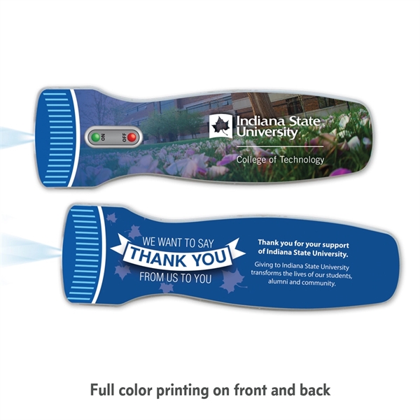 A clear, acrylic flashlight with full color plastic appliques on each... from ASI 39850 The Bentcil Company