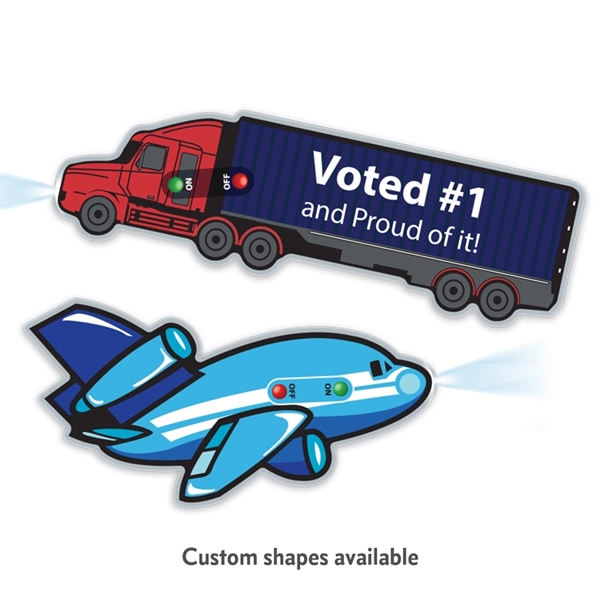 A clear, acrylic flashlight with full color plastic appliques on each... from ASI 39850 The Bentcil Company