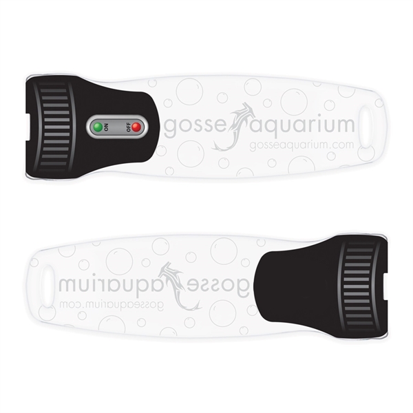 Flat flashlight with an eye-catching, see-through acrylic body.... from ASI 39850 The Bentcil Company