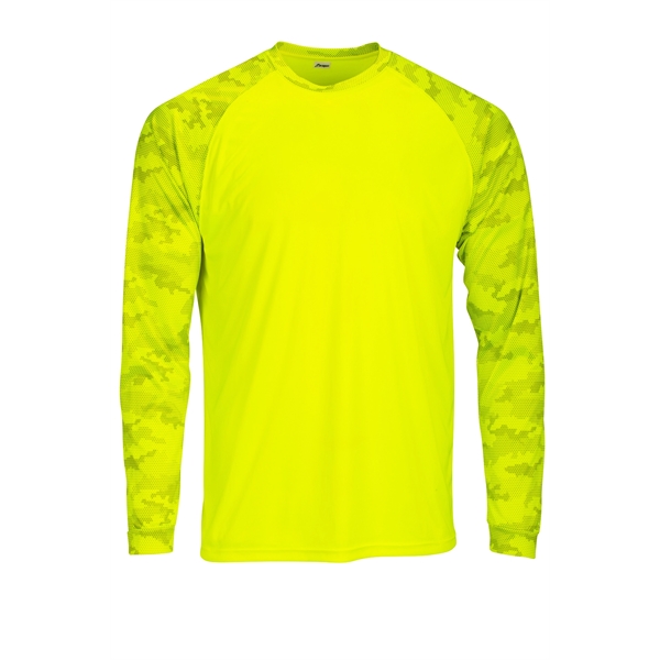 Cayman Hex Camo Performance Long Sleeve Tee with UPF 50+ protection.... from ASI 85988 Century Place Apparel