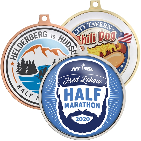 2.5" die cast speed medal with 2D raised border and one-sided... from ASI 52263 EMT / EMT EASY