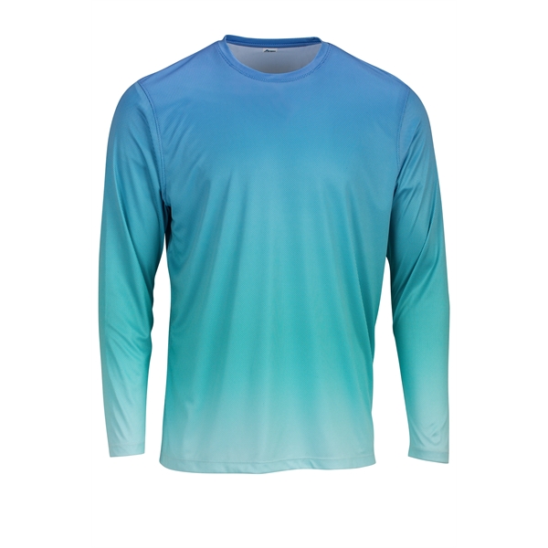 Barbados two colored gradient long sleeve tee with UPF 50+ protection.... from ASI 85988 Century Place Apparel