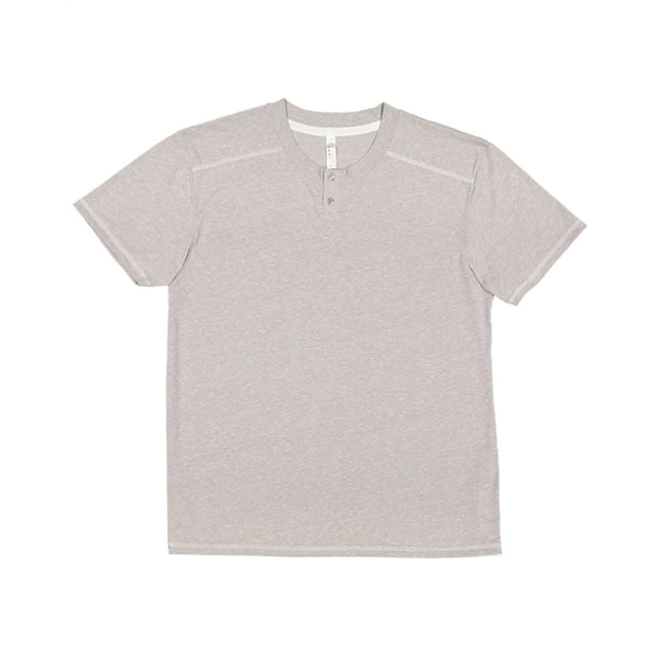 LAT Harborside Melange Jersey Henley... from ASI 84358 S&S Activewear
