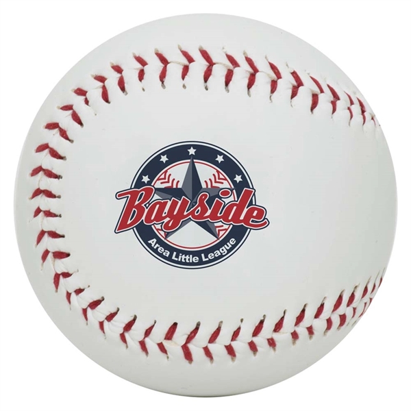 White synthetic leather baseball that's official size, weight and feel... from ASI 38120 Ball Pro / Diversified Quality Kitchenware