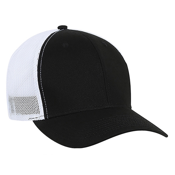 High profile, structured, 6-panel, 100% cotton Trucker Cap with White Mesh.... from ASI 80129 Quake City Caps