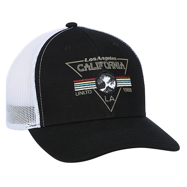 High profile, structured, 6-panel, 100% cotton Trucker Cap with White Mesh.... from ASI 80129 Quake City Caps