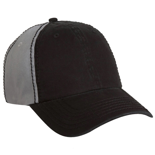 6-panel color blocked laundered fashion cap.... from ASI 80129 Quake City Caps