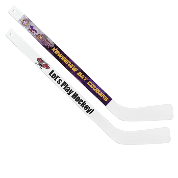 19" white miniature hockey stick that's made of plastic... from ASI 38120 Ball Pro / Diversified Quality Kitchenware