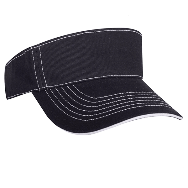 Blank, light weight brushed cotton twill, 3-panel visor, 6 rows of... from ASI 80129 Quake City Caps