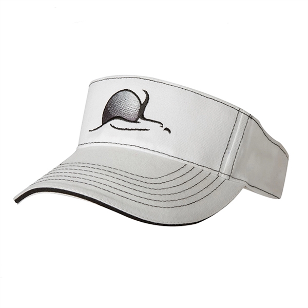 Blank, light weight brushed cotton twill, 3-panel visor, 6 rows of... from ASI 80129 Quake City Caps