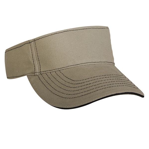 Blank, light weight brushed cotton twill, 3-panel visor, 6 rows of... from ASI 80129 Quake City Caps