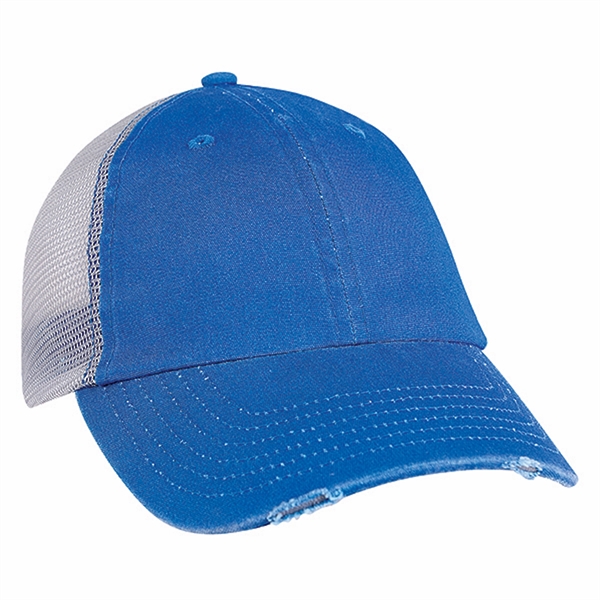 Pigment Washed Canvas with Trucker Mesh Cap.... from ASI 80129 Quake City Caps