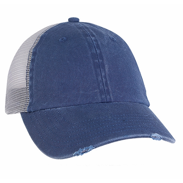 Pigment Washed Canvas with Trucker Mesh Cap.... from ASI 80129 Quake City Caps