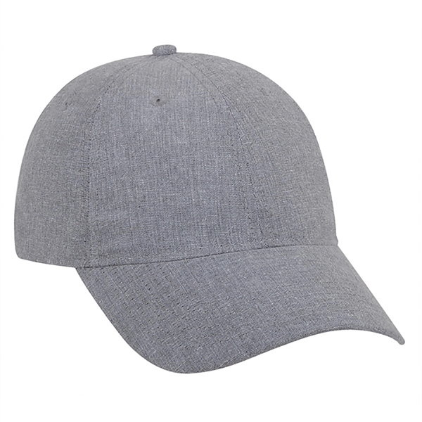 Six panel semi-structured chambray baseball cap with six sewn eyelets.... from ASI 80129 Quake City Caps