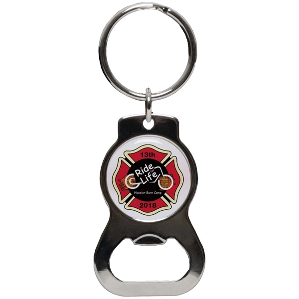 3 1/2" bottle opener with a key chain and full color... from ASI 38120 Ball Pro / Diversified Quality Kitchenware