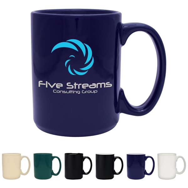 15 oz. ceramic mug with customization.... from ASI 71920 Moderne Glass Company Inc / Glass America®