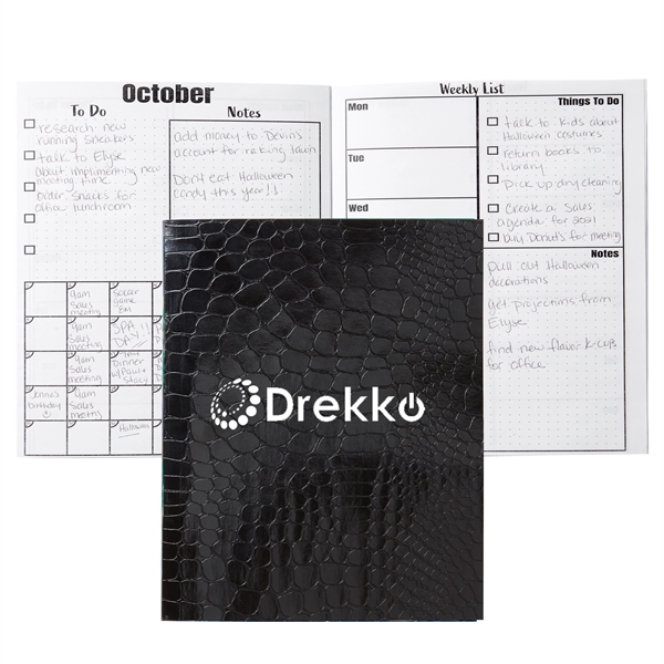 8" x 10" calendar and planner with Crocodile Texture Color cover... from ASI 63549 Jornik Manufacturing Corp / Jornik