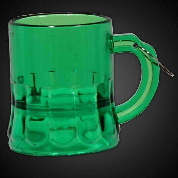 2 oz. plastic mini beer mug medallions with attached j-hook in... from ASI 42016 Brighter Promotions Inc