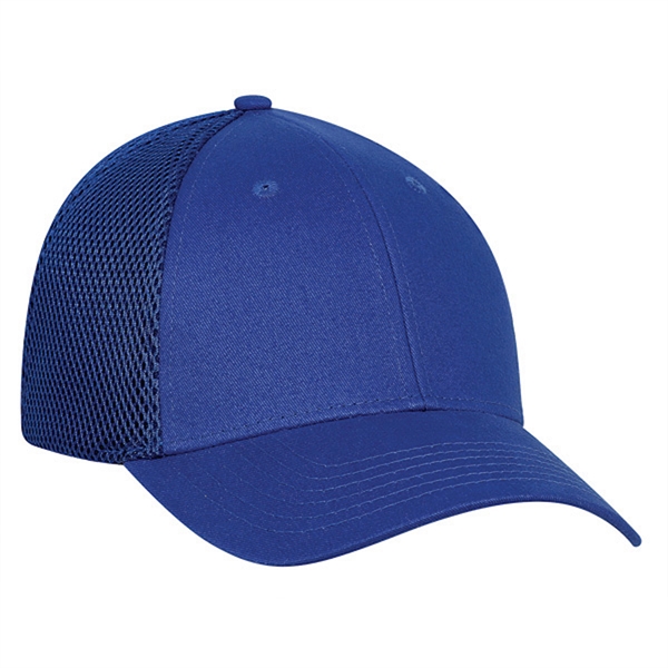 Medium profile, structured, 6 panel double mesh cap.... from ASI 80129 Quake City Caps