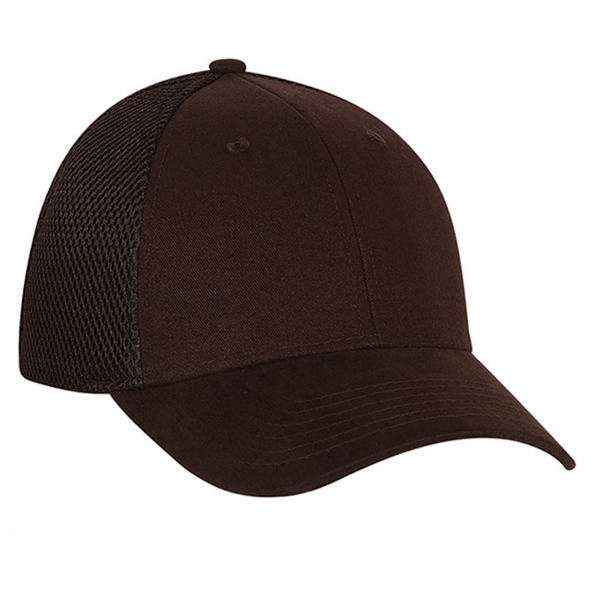 Medium profile, structured, 6 panel double mesh cap.... from ASI 80129 Quake City Caps