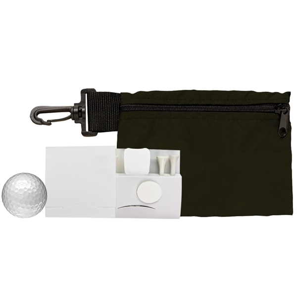 7" x 5" nylon golf bag with a zipper closure, clip,... from ASI 38120 Ball Pro / Diversified Quality Kitchenware