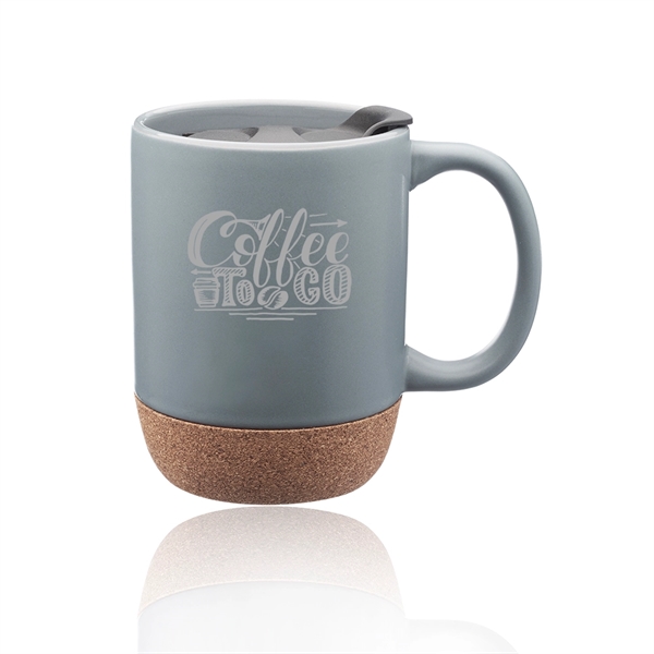 13 oz. ceramic mug with faux cork bottom, glossy finish interior,... from ASI 39552 BEL Promo