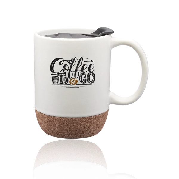 13 oz. ceramic mug with faux cork bottom, glossy finish interior,... from ASI 39552 BEL Promo