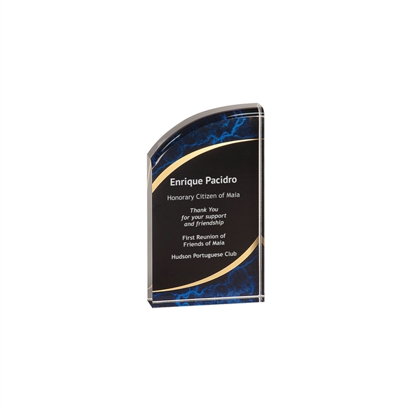 3 1/2" x 6" x 1" acrylic marble rounded freestanding award.... from ASI 74601 Calico