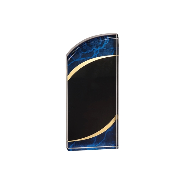 3 1/2" x 8" x 1" marble-look acrylic freestanding trophy with... from ASI 74601 Calico