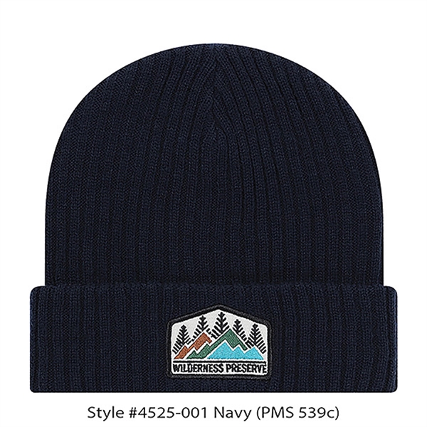 12" ribbed beanie with cuff or slouch. Fabrication regular gauge 2... from ASI 80129 Quake City Caps