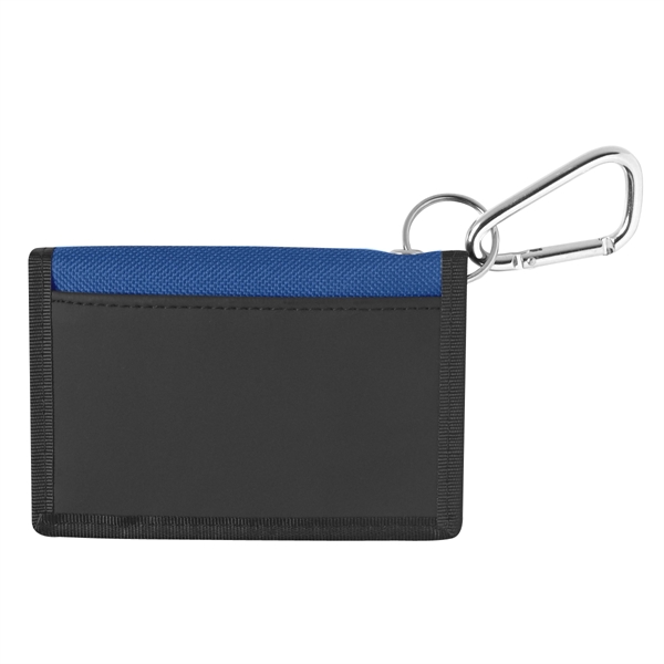 Hook and loop closure wallet with carabiner and outside front pocket.... from ASI 61125 Hit Promotional Products / Hit®