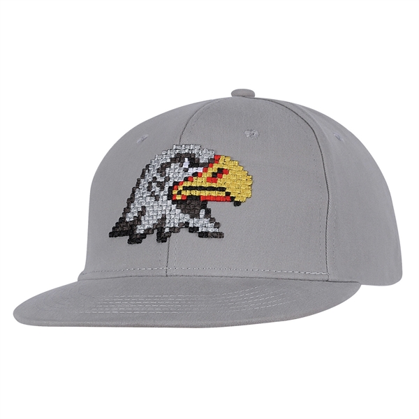 Structured, medium profile 100% cotton flat visored baseball cap.... from ASI 80129 Quake City Caps