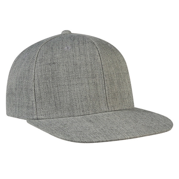 High Profile Acrylic Wool Flat Bill with adjustable sizing Cap.... from ASI 80129 Quake City Caps