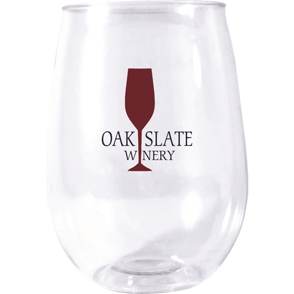 16 oz. clear plastic portable wine glass with stemless design.... from ASI 55675 Galaxy Balloons Inc / Galactic Fun Time Line Galactic Balloons