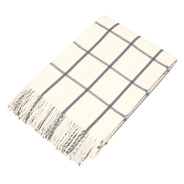 72" x 54" fringed throw blanket made of 100% acrylic available... from ASI 61125 Hit Promotional Products / Hit®