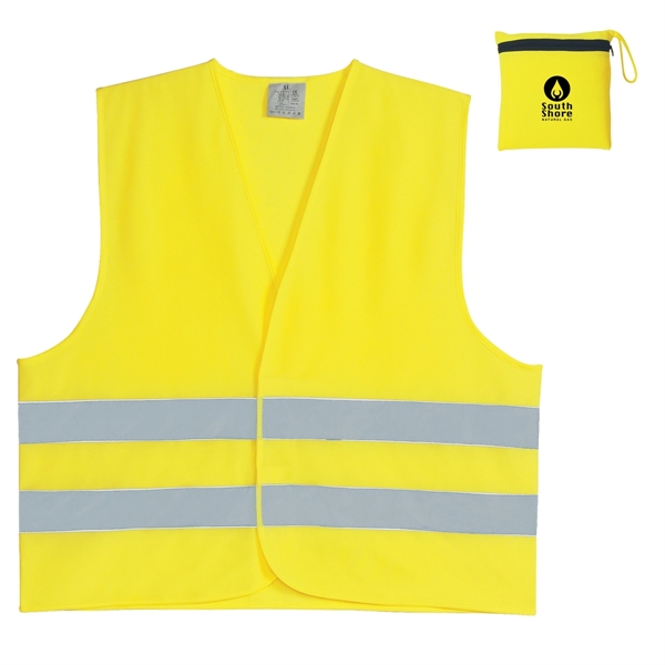 Reflective vest with zippered pouch.... from ASI 61125 Hit Promotional Products / Hit®