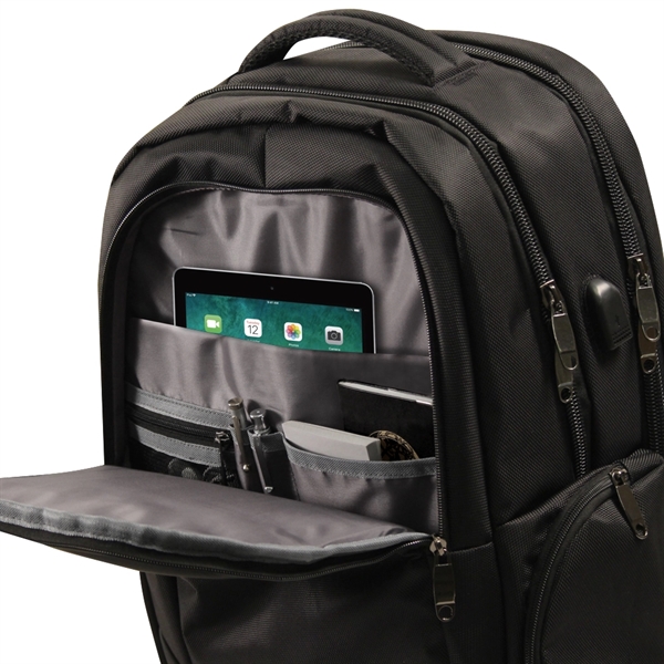 This bold computer backpack comes fully loaded with all the bells... from ASI 79384 Preferred Nation Inc