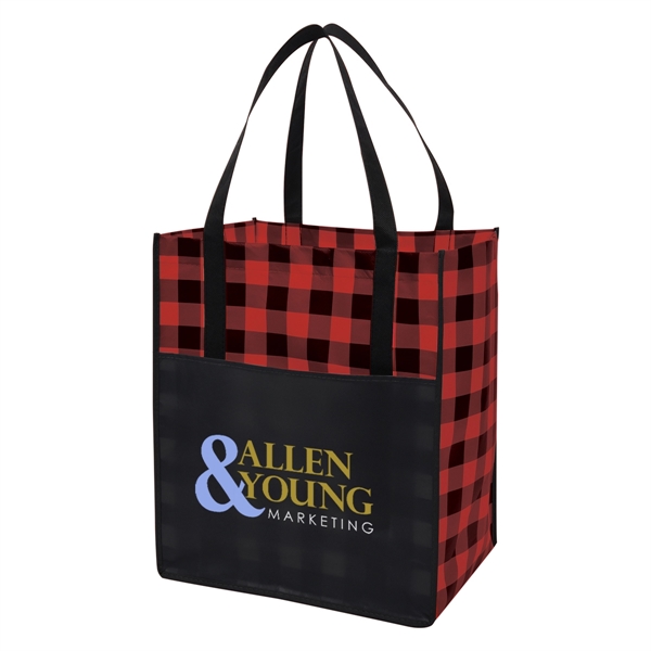 Northwoods laminated non-woven tote bag with long handles for comfortably carrying... from ASI 61125 Hit Promotional Products / Hit®