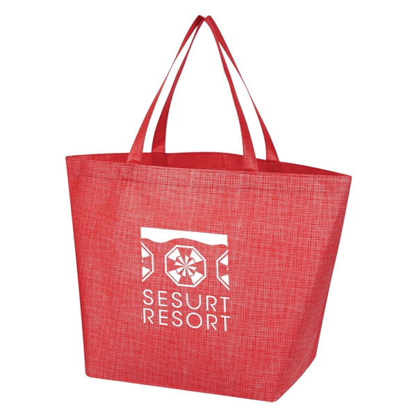Tote bag made of polypropylene with crosshatched design and 20" handles... from ASI 61125 Hit Promotional Products / Hit®