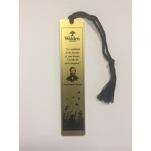 1" x 4 7/8" aluminum or solid brass bookmark with an... from ASI 41080 Nelson Boone Co Inc / Alumaline® & Brass