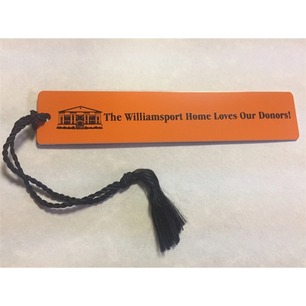 1" x 4 7/8" aluminum or solid brass bookmark with an... from ASI 41080 Nelson Boone Co Inc / Alumaline® & Brass