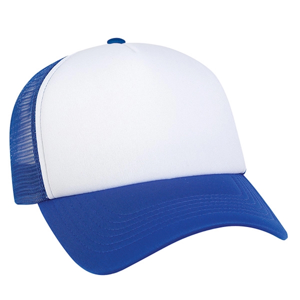 High profile, structured color blocked foam trucker cap.... from ASI 80129 Quake City Caps