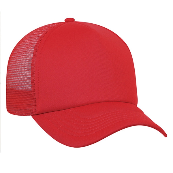 High profile, structured 5 panel trucker mesh cap.... from ASI 80129 Quake City Caps