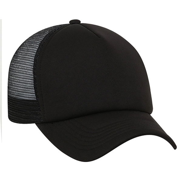 High profile, structured 5 panel trucker mesh cap.... from ASI 80129 Quake City Caps