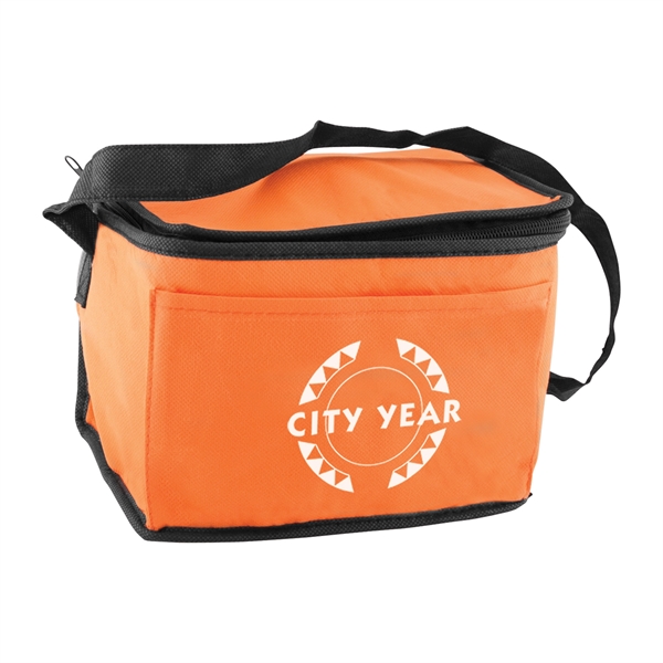 Non-woven polypropylene 6-pack cooler with thermal food safe foil lining.... from ASI 57956 Graphco line