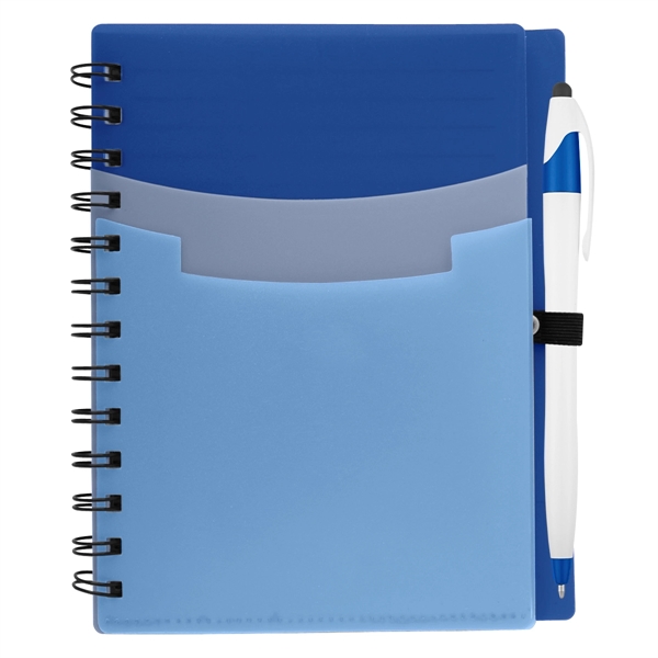 5" x 7" notebook with wire binding, 70 lined pages, polyurethane... from ASI 61125 Hit Promotional Products / Hit®
