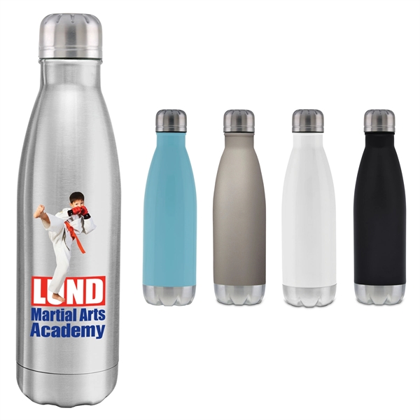 17 oz. bottle made of double-wall stainless steel with vacuum insulation... from ASI 71920 Moderne Glass Company Inc / MB Works Premium Line