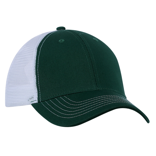 Brushed Cotton Twill Cap with White Stitching and Mesh.... from ASI 80129 Quake City Caps